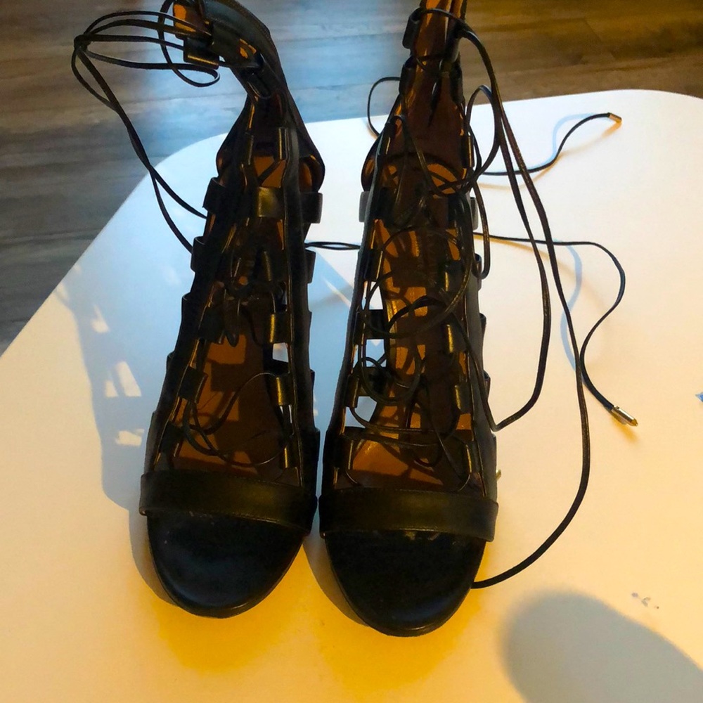 Aquazurra laceup gladiator heels size 39